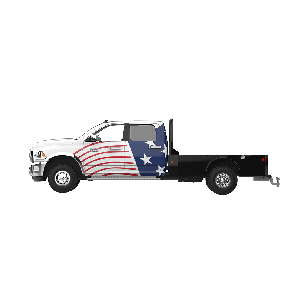 2018 Ram 3500 Dually Flatbed with Statue of Liberty Figurine - America 250 Edition (Hobby Exclusive)
