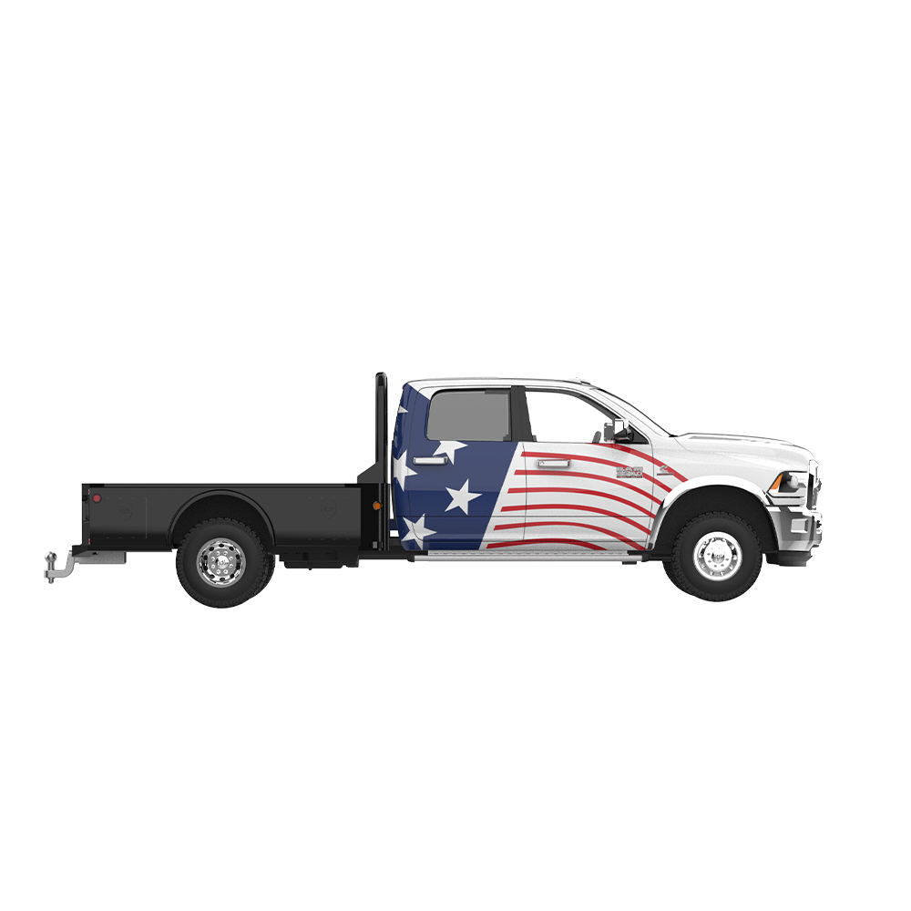 2018 Ram 3500 Dually Flatbed with Statue of Liberty Figurine - America 250 Edition (Hobby Exclusive)