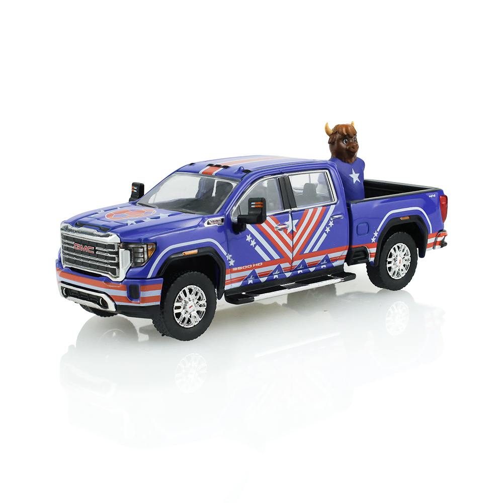 2022 GMC Sierra 3500 HD - International Soccer Celebration '26 - USA Tribute with Bison Figurine (Hobby Exclusive)