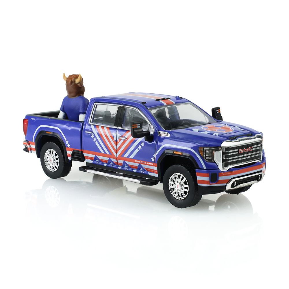 2022 GMC Sierra 3500 HD - International Soccer Celebration '26 - USA Tribute with Bison Figurine (Hobby Exclusive)