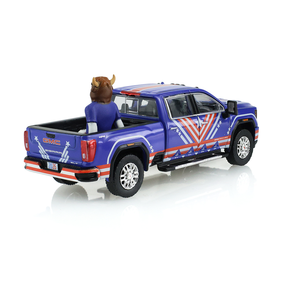 2022 GMC Sierra 3500 HD - International Soccer Celebration '26 - USA Tribute with Bison Figurine (Hobby Exclusive)