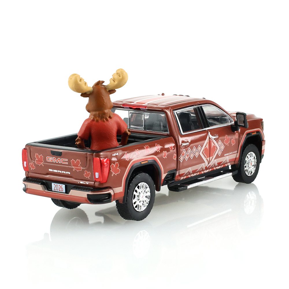 2022 GMC Sierra 3500 HD - International Soccer Celebration '26 - Canada Tribute with Moose Figurine (Hobby Exclusive)