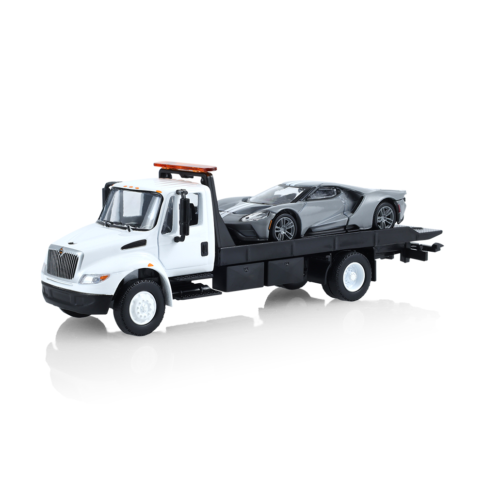 2014 International Durastar 4400 with 2017 Ford GT – Liquid Grey with White Stripes