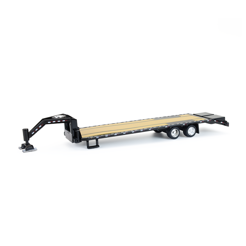 Gooseneck Trailer - Black with Red and White Conspicuity Stripes (Hobby Exclusive)