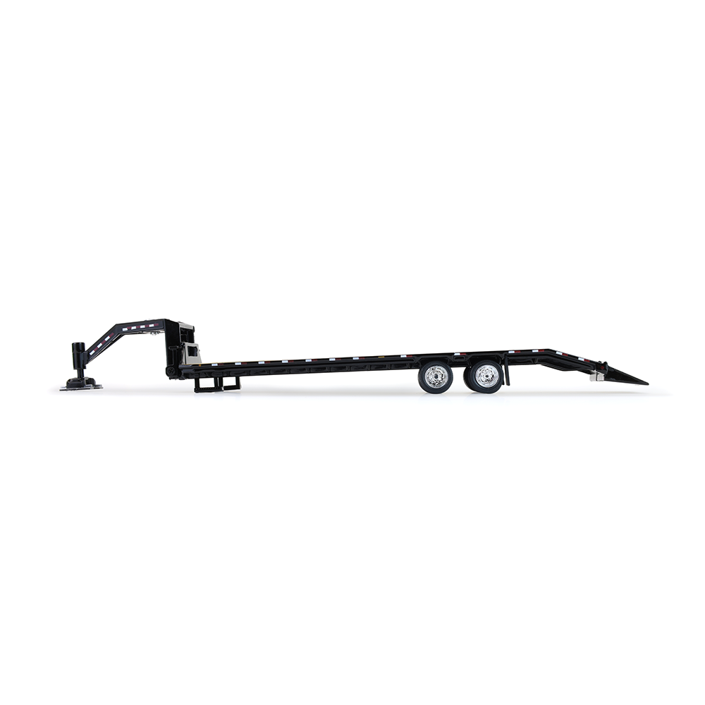 Gooseneck Trailer - Black with Red and White Conspicuity Stripes (Hobby Exclusive)