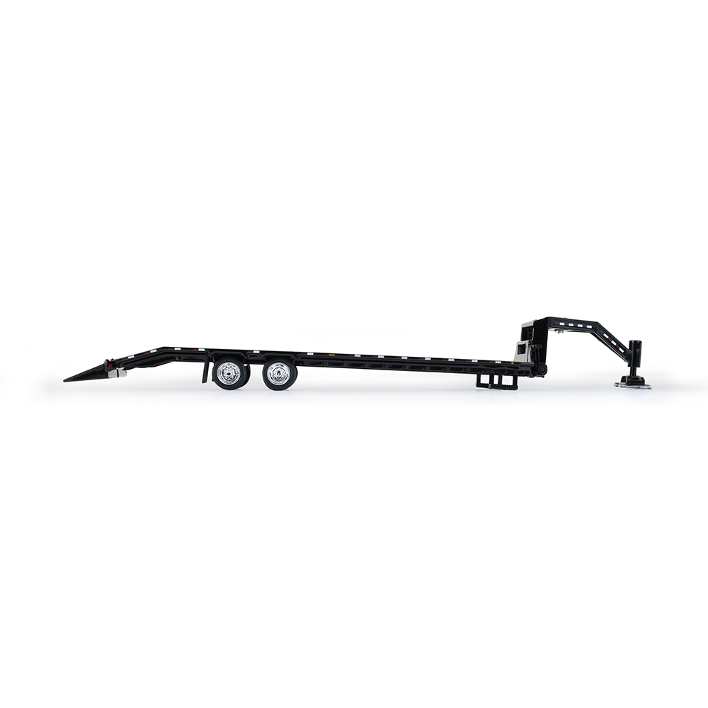 Gooseneck Trailer - Black with Red and White Conspicuity Stripes (Hobby Exclusive)